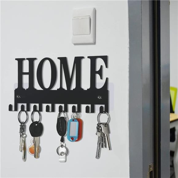 Key Holder for Wall, Nail-Free Key Holder, Key Rack Key Holder Wall Mounted - Picture 4 of 6